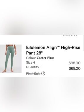 lululemon Align Pant in Crater Blue